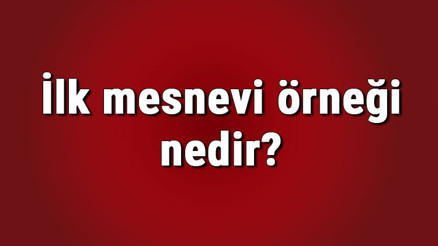 İlk mesnevi örneği nedir İlk mesnevi yazarı kimdir Türk edebiyatında ilk mesnevi İlk mesnevi örneği nedir İlk mesnevi yazarı kimdir Türk edebiyatında ilk mesnevi