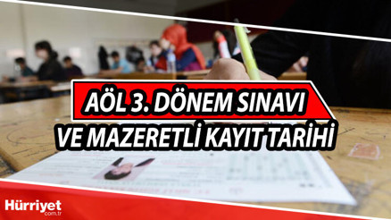 AÖL mazeretli kayıt yenileme tarihi: AÖL 3. dönem sınavları ne zaman İşte Açık lise kayıt yenileme ve sınav takvimi