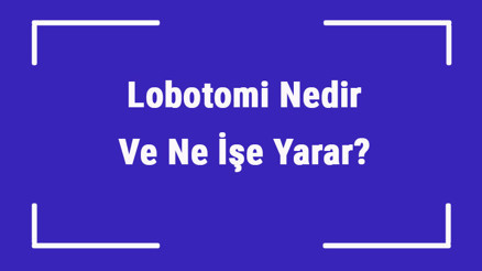 Lobotomi Nedir Ve Ne İşe Yarar Lobotomi Neden Yapılır Ve Ne Zaman Yasaklandı