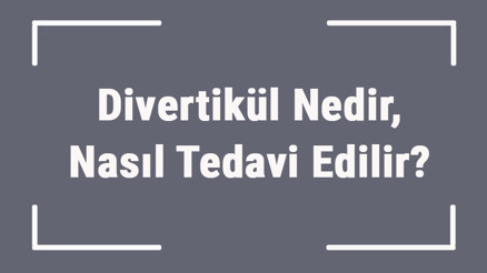 Divertikül Nedir, Nasıl Tedavi Edilir Divertikül Kansere Dönüşür Mü Divertikül Nedir, Nasıl Tedavi Edilir Divertikül Kansere Dönüşür Mü