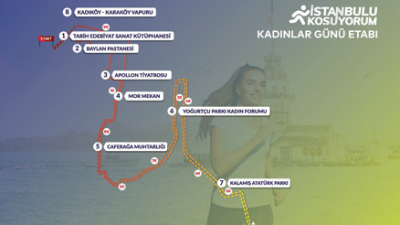 Kadınların izlerini taşıyan parkurda anlamlı koşu