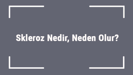 Skleroz Nedir, Neden Olur Skleroz (Ms Hastalığı) Belirtileri, Tanısı Ve Tedavi Yöntemleri..