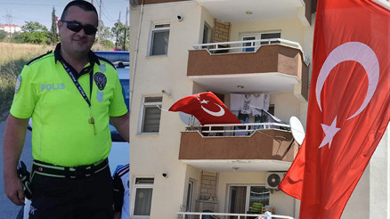 Kazada şehit olan polisin Edirnedeki babaevine ateş düştü Kazada şehit olan polisin Edirnedeki babaevine ateş düştü