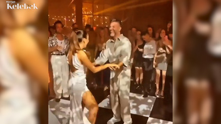 Zeynep Bastık ile Tolga Akışın düğününde renkli anlar