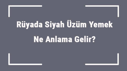 Rüyada Siyah Üzüm Yemek Ne Anlama Gelir Rüyada Siyah Üzüm Görmek Ve Koparmak Anlamı