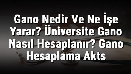 Gano Nedir Ve Ne İşe Yarar Üniversite Gano Nasıl Hesaplanır Gano Hesaplama Akts