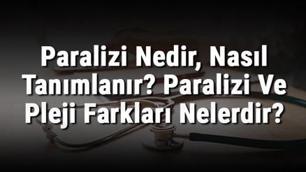 Paralizi Nedir, Nasıl Tanımlanır Paralizi Ve Pleji Farkları Nelerdir