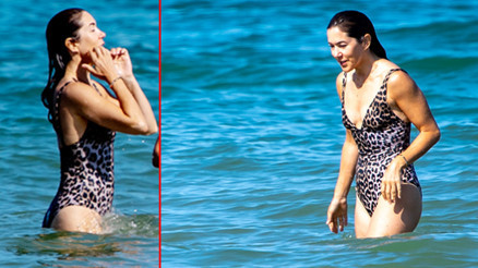 Danimarka Prensesi Mary, leopar deseni mayosuyla yakalandı