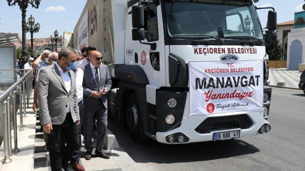 Keçiören ve Sincan’dan destek gönderildi
