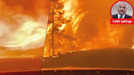 Arabanın ön camından cehennemi gören kahramanlar