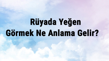 Rüyada Yeğen Görmek Ne Anlama Gelir Rüyada Yeğen İle Konuşmak Ve Tartışmak Anlamı