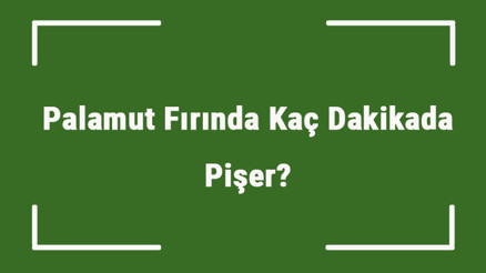 Palamut Fırında Kaç Dakikada Pişer Palamutun Ortalama Pişme Süresi..