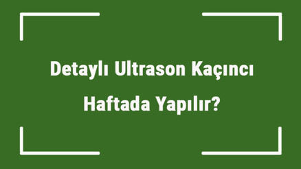 Detaylı Ultrason Kaçıncı Haftada Yapılır Hangi Hafta Ultrasona Gidilmeli