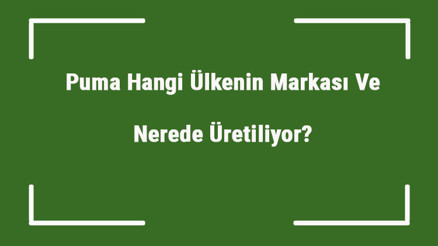 Puma Hangi Ülkenin Markası Ve Nerede Üretiliyor Puma Ne Zaman Kuruldu, Sahibi Kim Ve Kısaca Tarihçesi