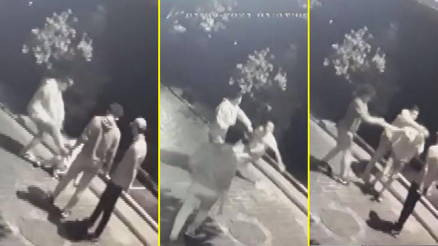 Beyoğlunda gasp dehşeti kamerada