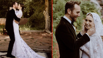 Resmen sonsuza kadar birbirimizin olduk Lily Collins ve Charlie McDowell evlendi