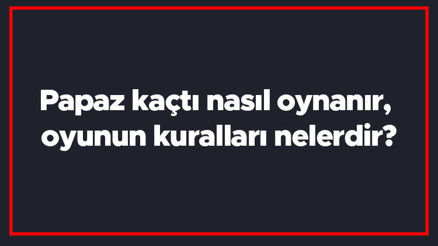 Papaz kaçtı nasıl oynanır, oyunun kuralları nelerdir Papaz kimde kaç kağıtla oynanır