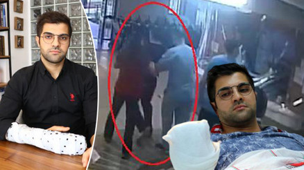 Doktoru, güvenlik görevlilerinin gözü önünde bıçaklamış Dehşet anları kamerada