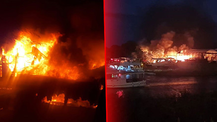 Zarar dudak uçuklatan boyutlarda... Yana yana kül oldular