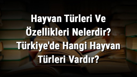 Hayvan Türleri Ve Özellikleri Nelerdir Türkiyede Hangi Hayvan Türleri Vardır Hayvan Türleri Ve Özellikleri Nelerdir Türkiyede Hangi Hayvan Türleri Vardır