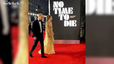 James Bond No Time To Die filminin galası yapıldı: Düşes Kate bile veda etmeye gitti