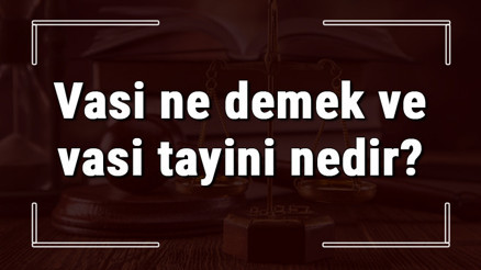 Vasi ne demek ve vasi tayini nedir Vasi tayini nasıl yapılır ve olur