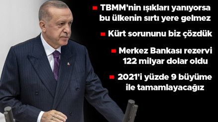 Son dakika... TBMM’de yeni yasama yılı başladı... Cumhurbaşkanı Erdoğan: Meclisin ışıkları yanıyorsa bu ülkenin sırtı yere gelmez Son dakika... TBMM’de yeni yasama yılı başladı... Cumhurbaşkanı Erdoğan: Meclisin ışıkları yanıyorsa bu ülkenin sırtı yere gelmez