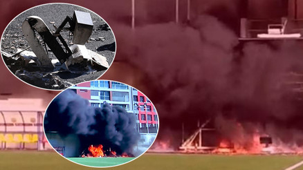 Son Dakika Haberi... Andorra-İngiltere maçının oynanacağı statta yangın çıktı VAR monitörü...