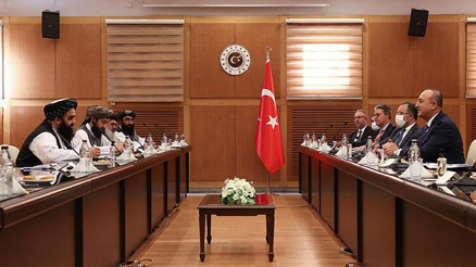 Taliban heyeti Dışişleri Bakanlığında... Bakan Çavuşoğlundan ilk açıklama