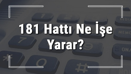 181 neyin numarası, hangi durumlarda aranır ve ne işe yarar 181 hattı saatleri nedir ve ücretli midir 181 neyin numarası, hangi durumlarda aranır ve ne işe yarar 181 hattı saatleri nedir ve ücretli midir
