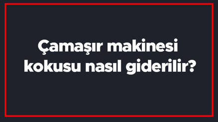 Çamaşır makinesi kokusu nasıl giderilir Çamaşır makinasında yıkanan çamaşırlar neden kokar