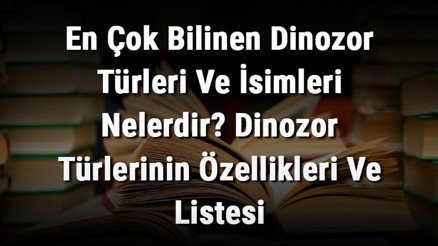 En Çok Bilinen Dinozor Türleri Ve İsimleri Nelerdir Dinozor Türlerinin Özellikleri Ve Listesi En Çok Bilinen Dinozor Türleri Ve İsimleri Nelerdir Dinozor Türlerinin Özellikleri Ve Listesi