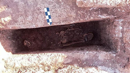 Perre Antik Kentindeki kazılarda 1500 yıllık insan iskeletine rastlandı