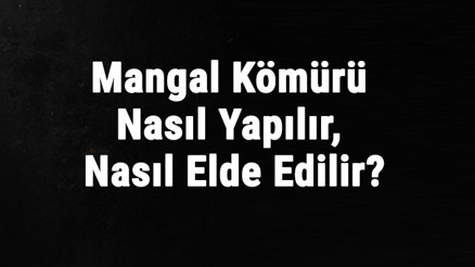 Mangal Kömürü Nasıl Yapılır, Nasıl Elde Edilir Mangal Kömürü Hangi Ağaçtan Olur