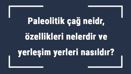 Paleolitik çağ neidr, özellikleri nelerdir ve yerleşim yerleri nasıldır Paleolitik çağ eserleri ve mağaraları Paleolitik çağ neidr, özellikleri nelerdir ve yerleşim yerleri nasıldır Paleolitik çağ eserleri ve mağaraları