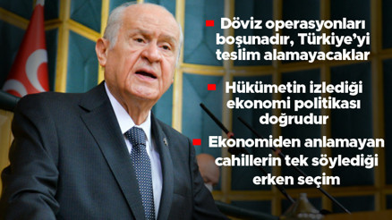 Son dakika: MHP lideri Bahçeliden çok net mesaj: Erken seçim falan yok