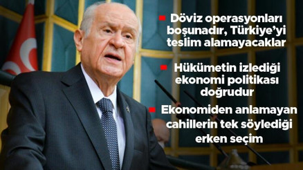 MHP Genel Başkanı Devlet Bahçeli partisinin haftalık grup toplantısında konuştu