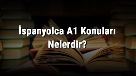 İspanyolca A1 Konuları Nelerdir