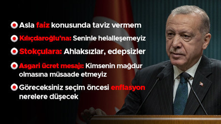 Son dakika... Cumhurbaşkanı Erdoğandan çarpıcı açıklamalar: Faiz, enflasyon ve asgari ücret mesajı