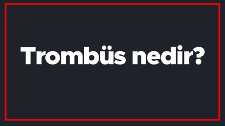 Trombüs nedir Trombüs oluşumu neden olur Trombüs tanısı ve tedavi yöntemleri..