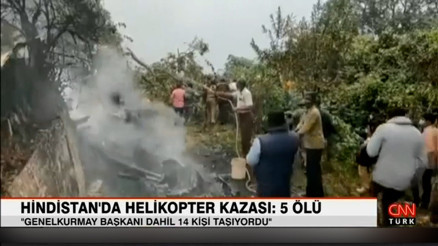 Hindistanda helikopter kazası