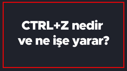CTRL+Z nedir ve ne işe yarar Klavyede CTRL+Z tersi nedir (Word, Excel ve Photoshop)