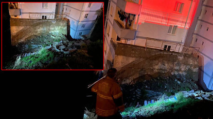 Panik anları İnsanlar dışarı kaçmaya başladı 88 daire boşaltıldı