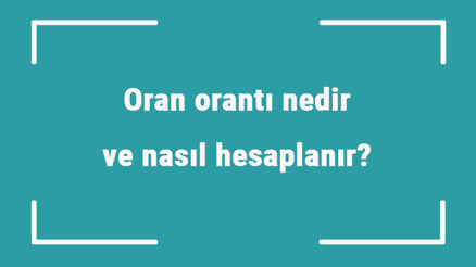 Oran orantı nedir ve nasıl hesaplanır Oran orantı hesaplama örnekleri ile konu anlatımı Oran orantı nedir ve nasıl hesaplanır Oran orantı hesaplama örnekleri ile konu anlatımı