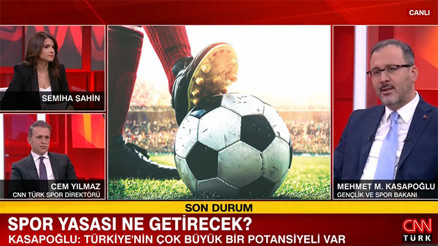 Gençlik ve Spor Bakanı Mehmet Muharrem Kasapoğlu yeni spor yasasının detaylarını anlattı Gençlik ve Spor Bakanı Mehmet Muharrem Kasapoğlu yeni spor yasasının detaylarını anlattı