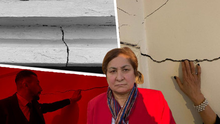 Korku içinde yaşıyorlar İnanılmaz görüntüler: Derin çatlaklar oluştu