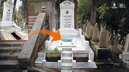 Ünlü filolog Azra Erhat’ın mezarına çirkin saldırı Ünlü filolog Azra Erhat’ın mezarına çirkin saldırı