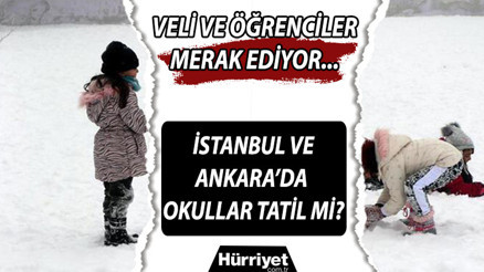 İstanbulda okullar tatil mi, perşembe okul var mı 20 Ocak İstanbul ve Ankara kar tatili haberi için gözler Valiliklerde