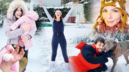 Ünlülerin kar keyfi