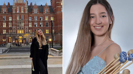 Türk perküsyonist Beste, İngiltere’de başvurduğu 4 konservatuvarın dördüne de kabul edildi Türk perküsyonist Beste, İngiltere’de başvurduğu 4 konservatuvarın dördüne de kabul edildi